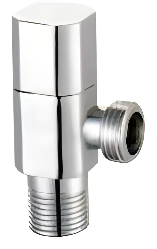 Llave de paso de escuadra de cuerpo hexagonal y cabezal hexagonal
