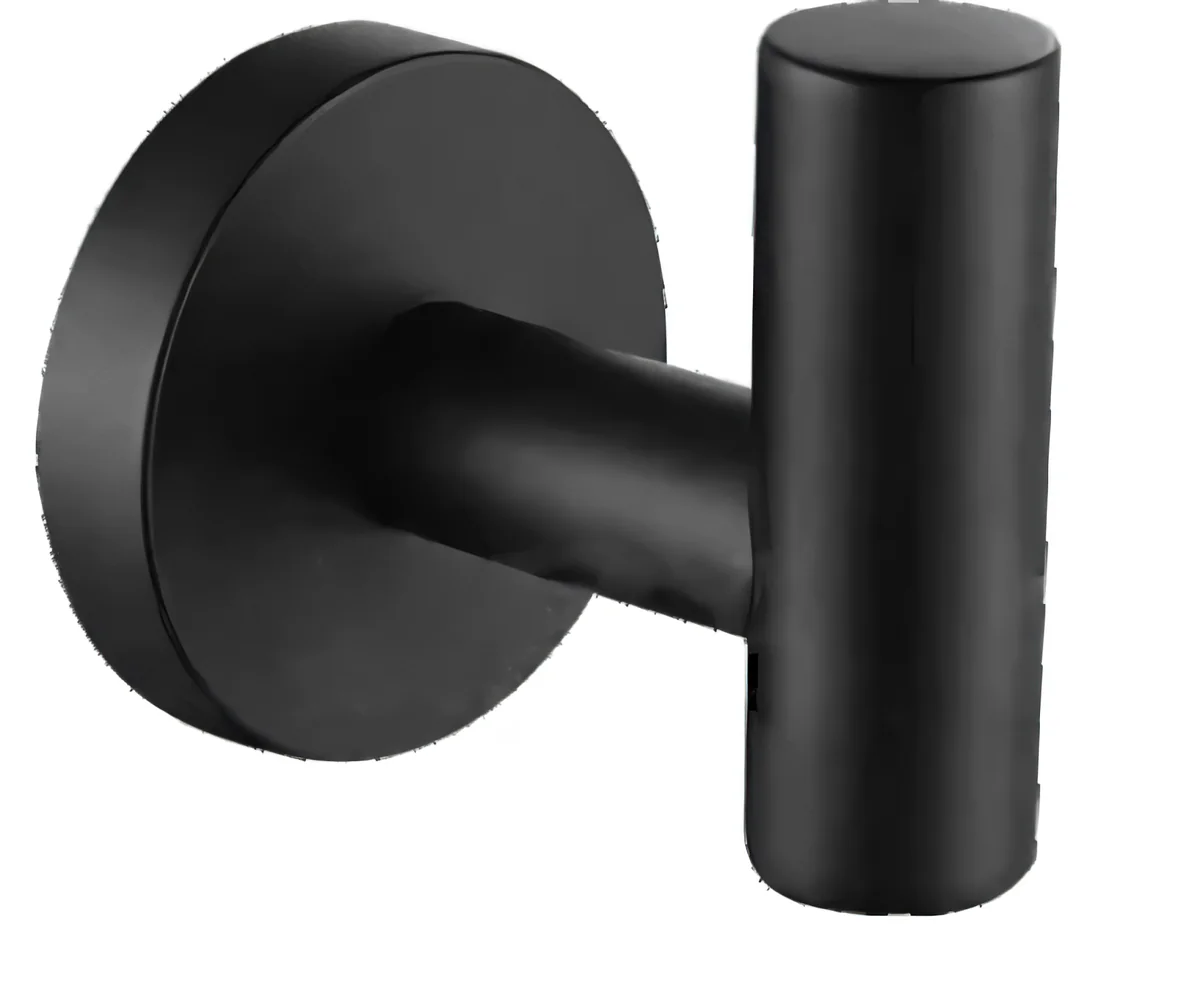 Percha redonda negra mate