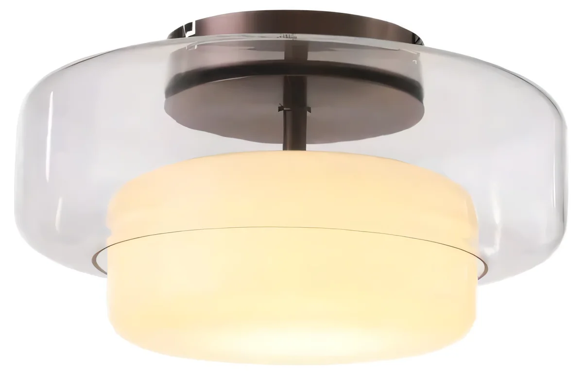 Plafón transparente con difusor opal Ø 42 cm