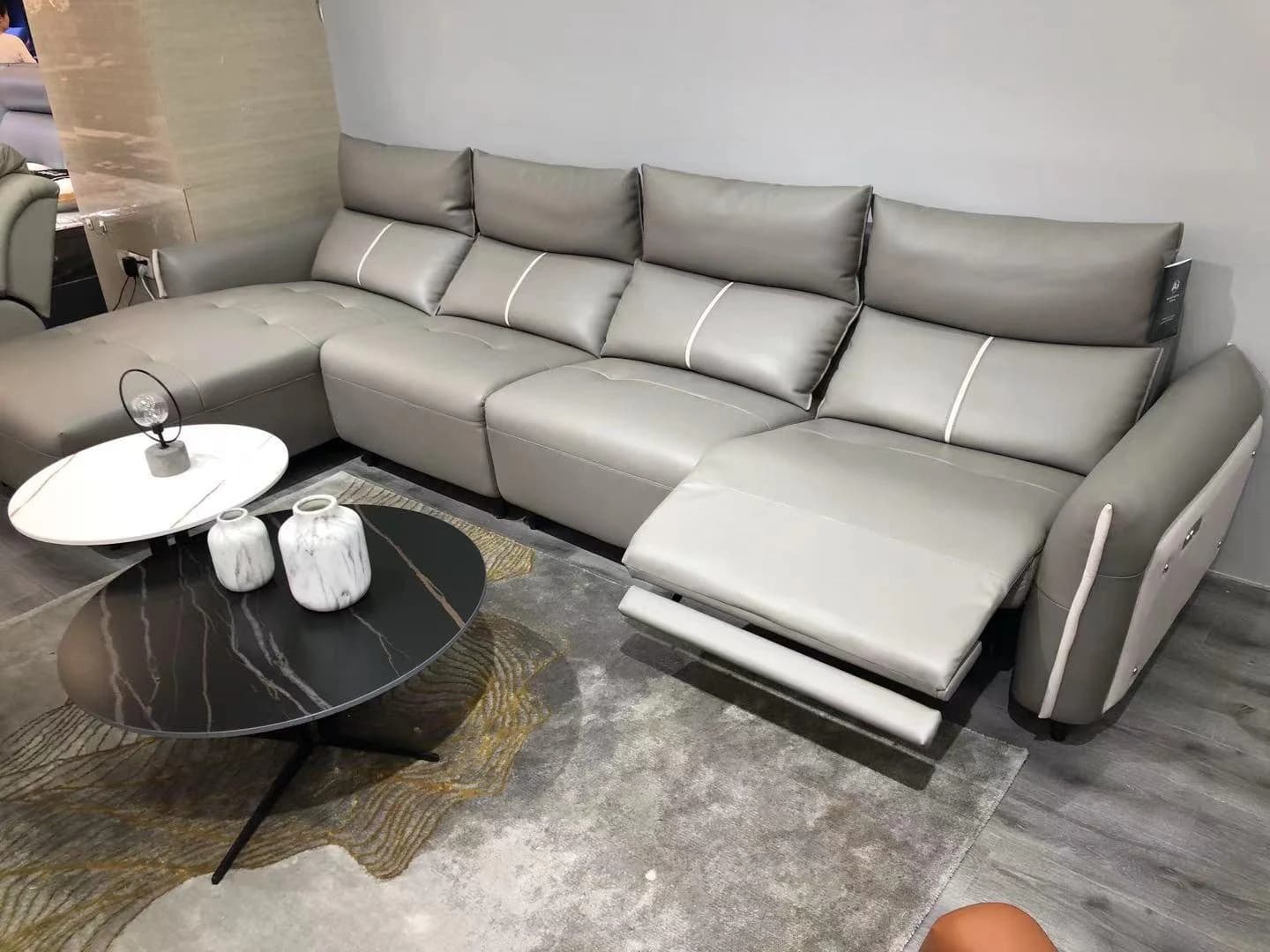 Sofá Piragua · Sofá esquinero eléctrico extralargo con chaise 848 × 175 cm