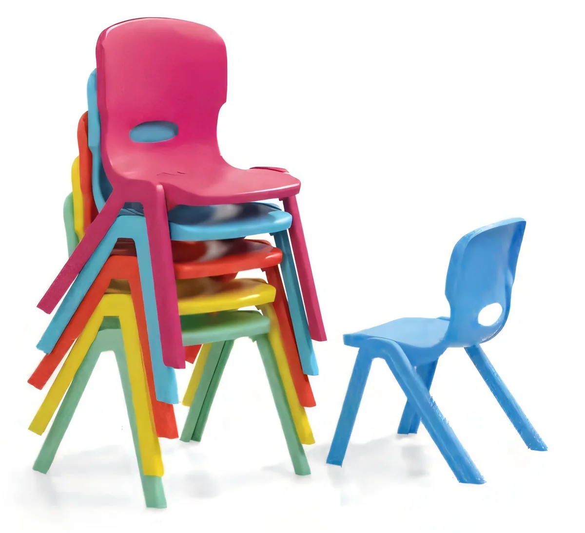 Silla Brunete · Silla infantil apilable de patas abiertas