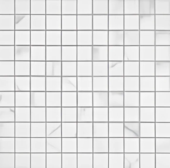 Mosaico cerámico símil mármol blanco 25 × 25