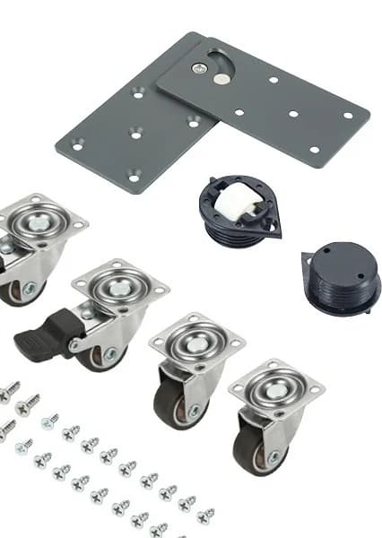 Kit de placa y ruedas para mueble