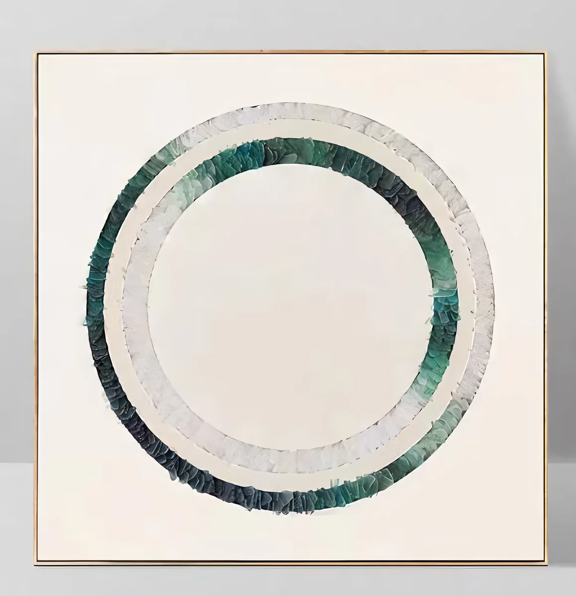 Cuadro Tramontana · Cuadro con relieve pintado a mano en tonos blanco