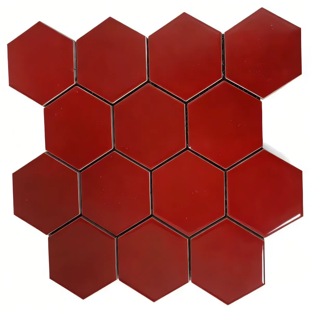 Mosaico hexagonal grande de color liso 30 × 30