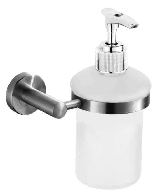 Dispenser de jabón redondo cepillado