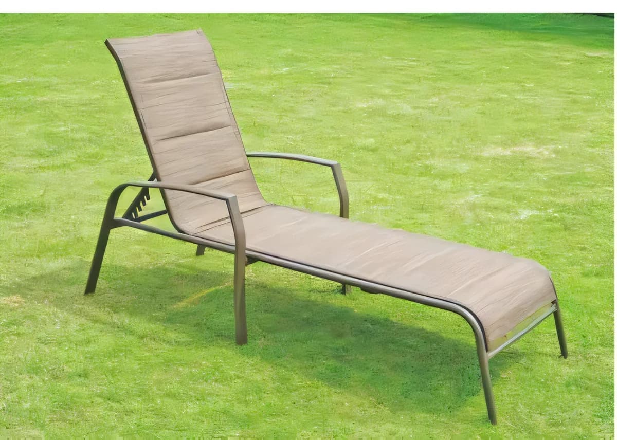 Reposera de acero, beige