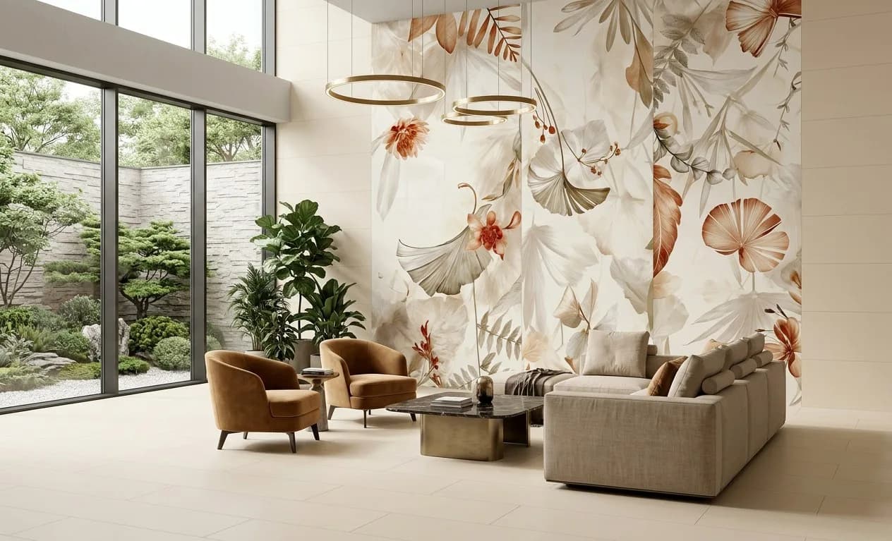 Revestimiento decorativo Botánica marfil