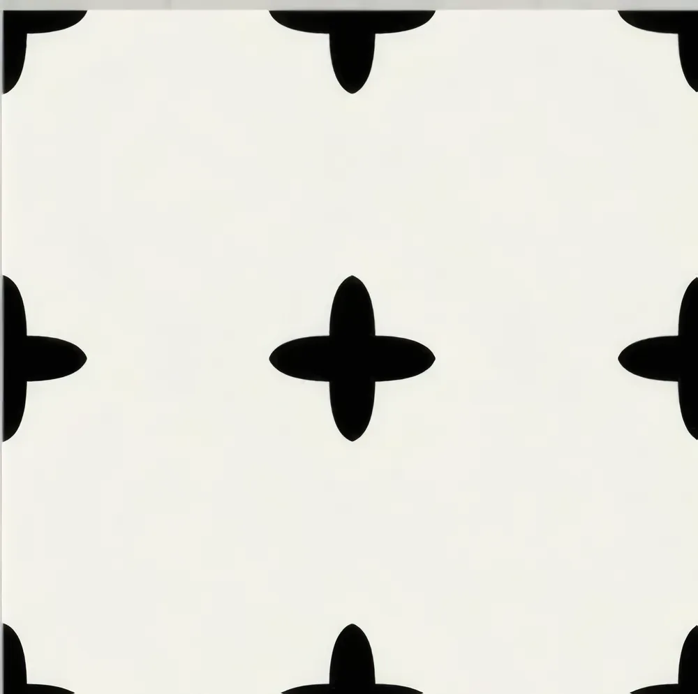 Porcelanato decorado cuatrifolio central 40 × 40
