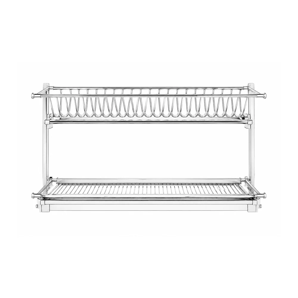 Escurreplatos regulable de acero inoxidable, mueble de 60 cm