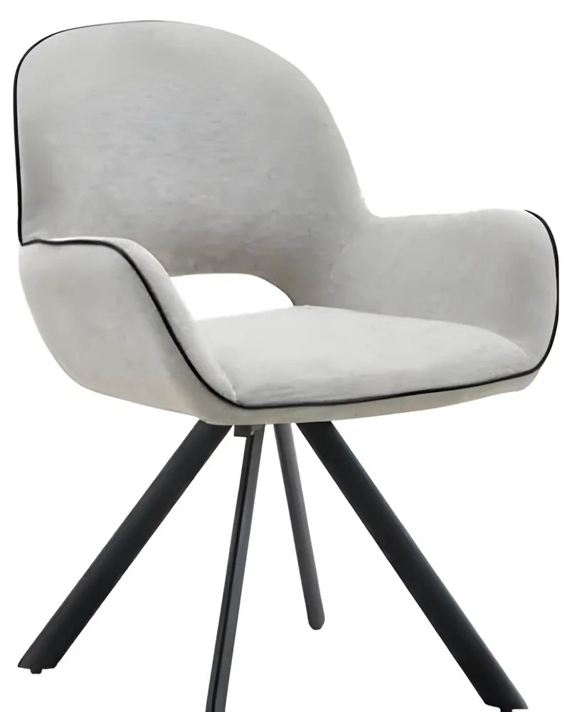 Silla Naranjo · Silla de comedor con apoyabrazos y base en cruz