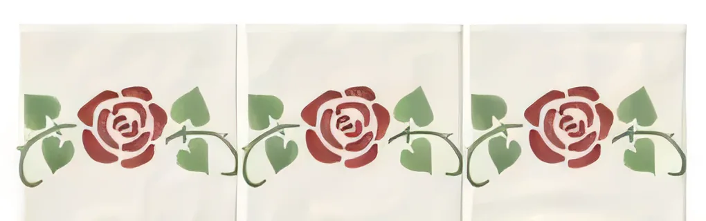 Listelo de rosas rojas 40 × 13