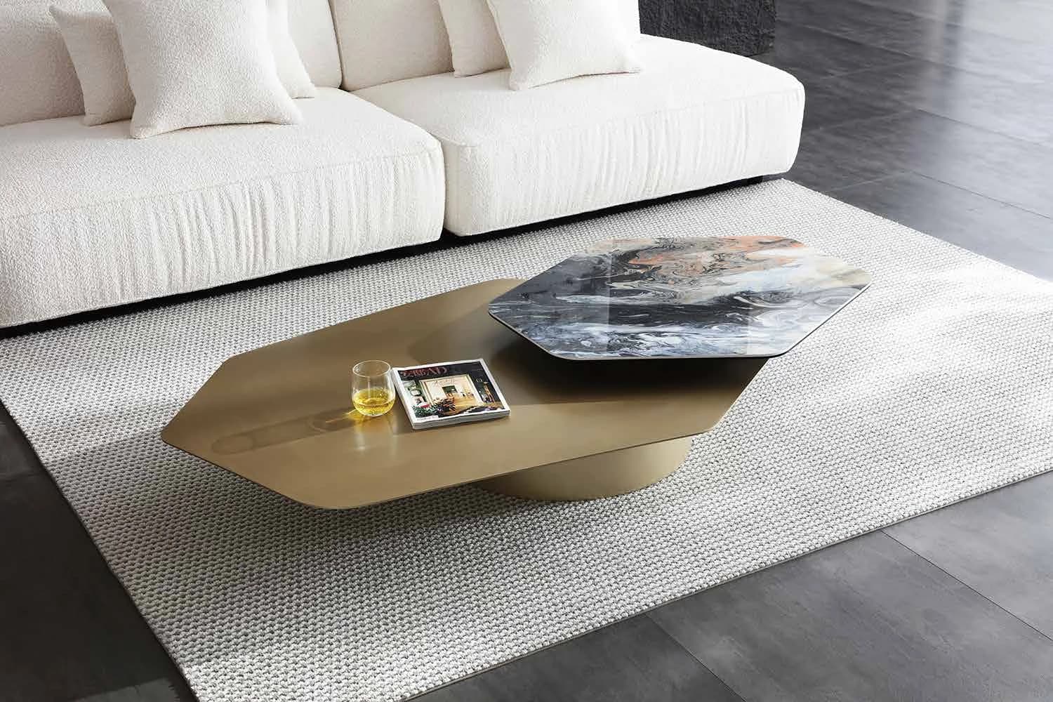 Mesa de centro 140/176 × 100 cm