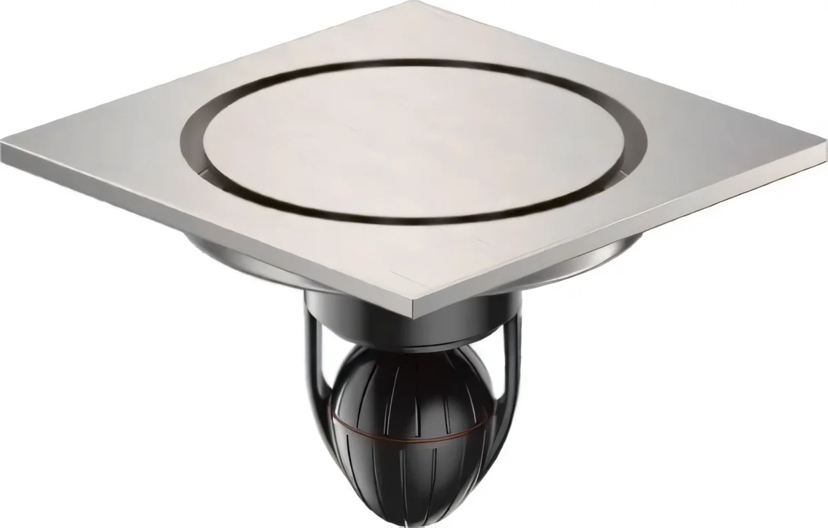 Rejilla de piso de acero inoxidable de tapa con círculo 100 × 100