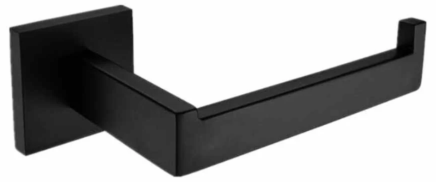 Portarrollos cuadrado plano negro mate