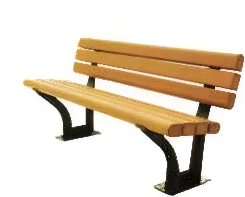 Banco de exterior de WPC con respaldo, 75 cm de alto