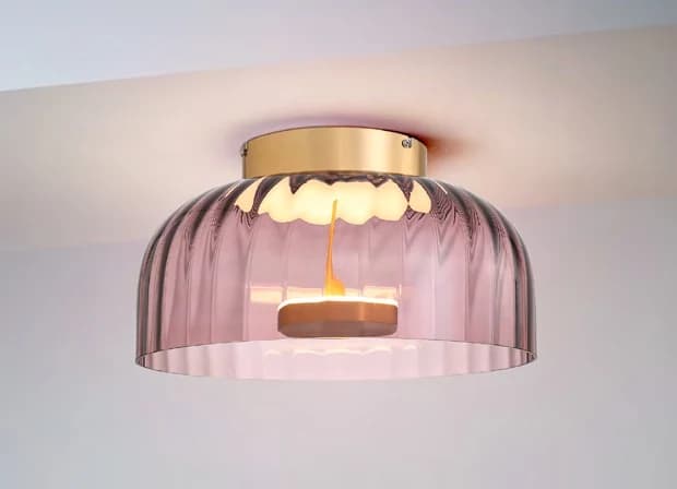 Plafón acanalado con disco LED Ø 38 cm