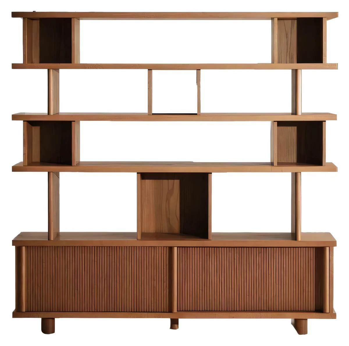 Biblioteca de estantes con módulo de puertas · modelo 02