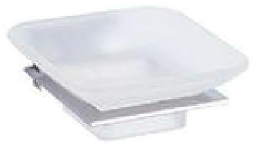 Jabonera cuadrada con soporte de acero inoxidable