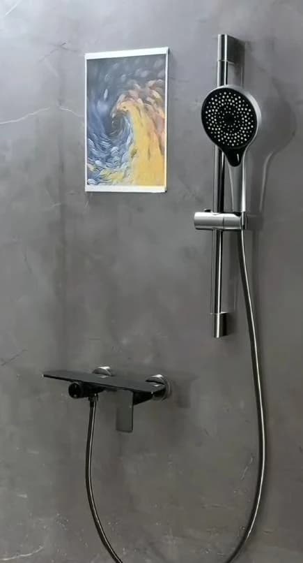 Set de ducha con barral deslizante y mezclador monocomando