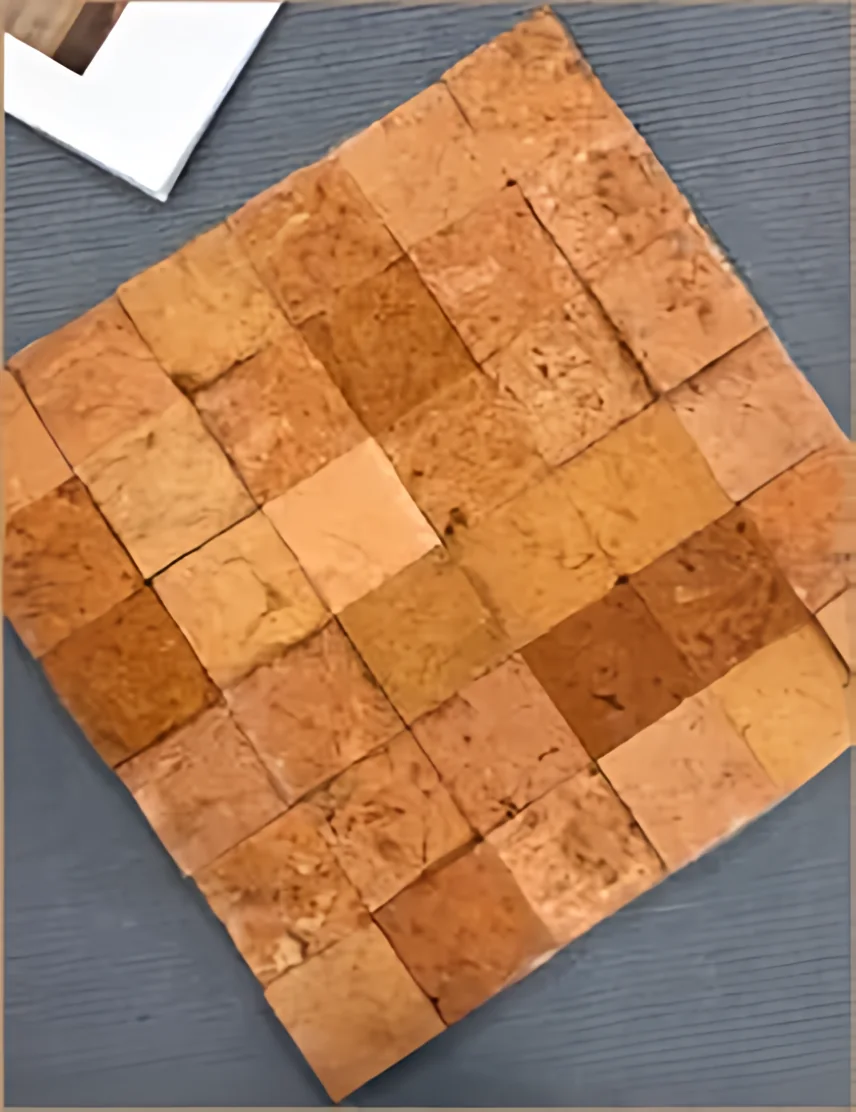 Ladrillo rojo de terracota cara partida 50 × 50