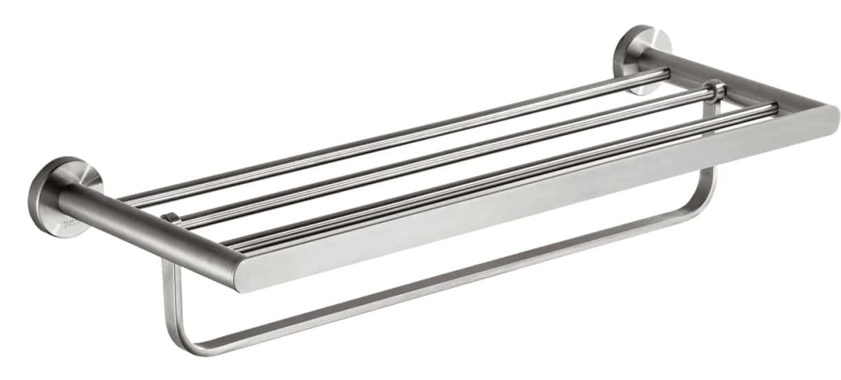 Toallero de estante con barral plano cepillado