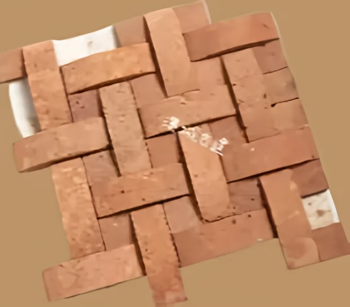 Ladrillo rojo de terracota en mosaico a medida 50 × 150 × 15 × 10