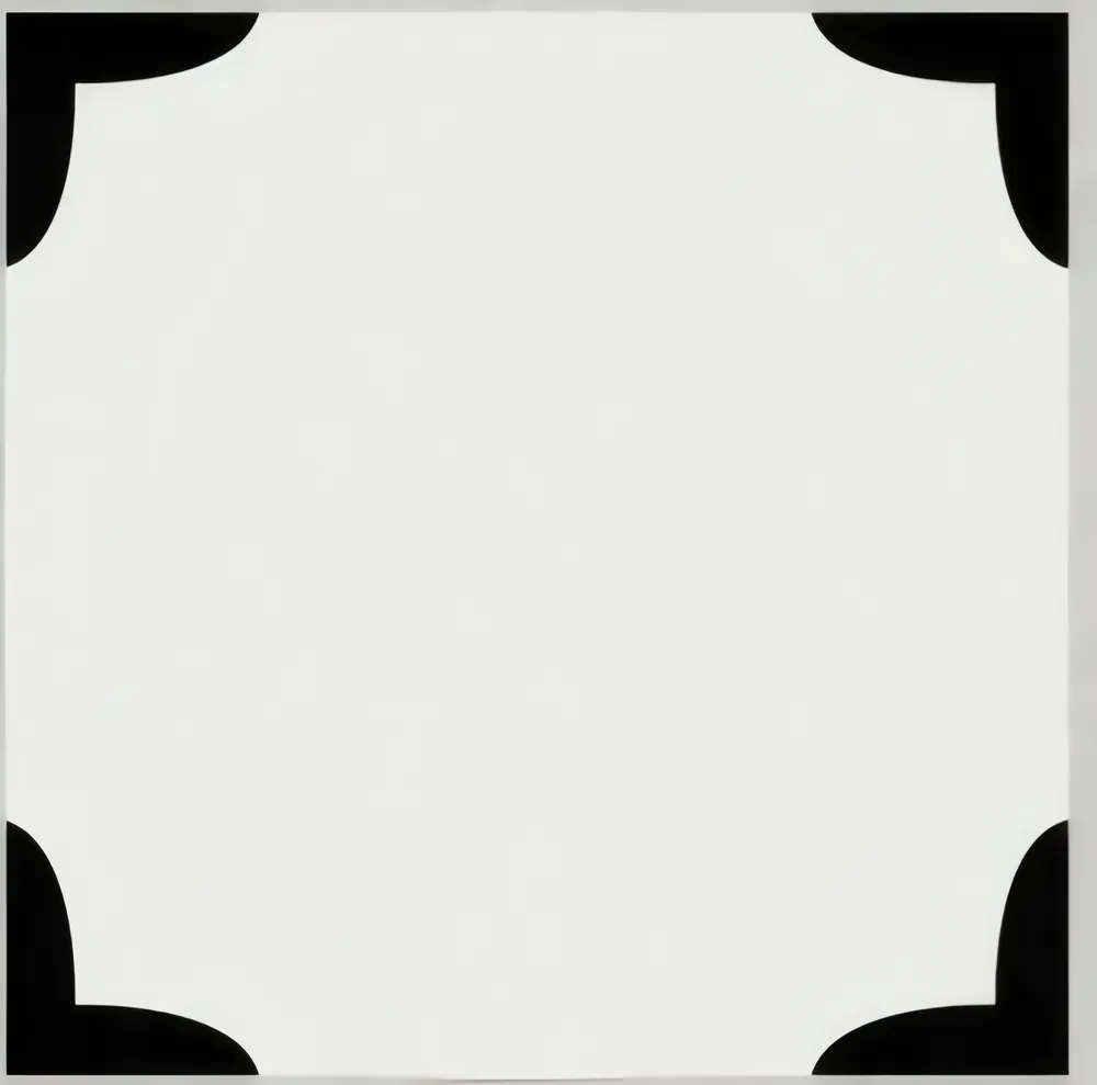 Porcelanato decorado esquinas triangulares 40 × 40