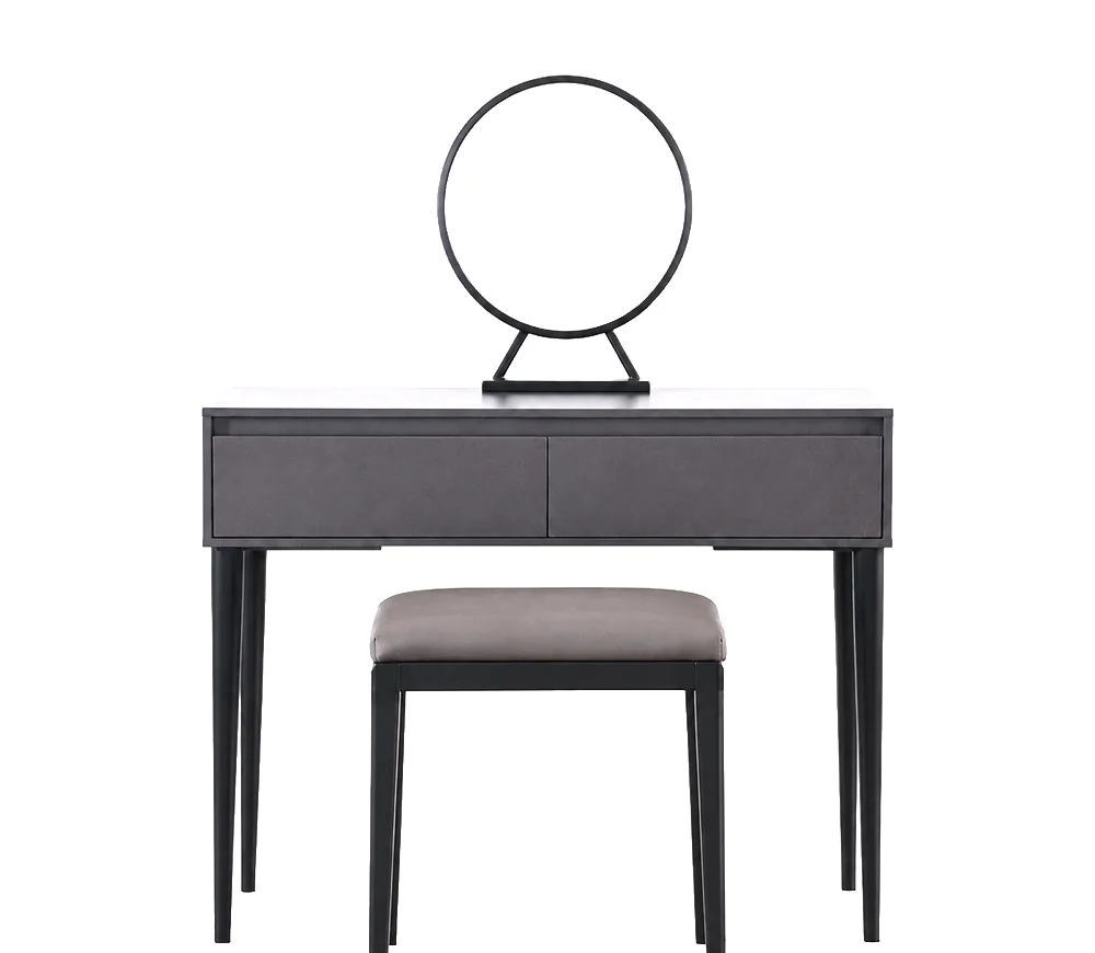 Tocador con banqueta y espejo 100 × 45 cm
