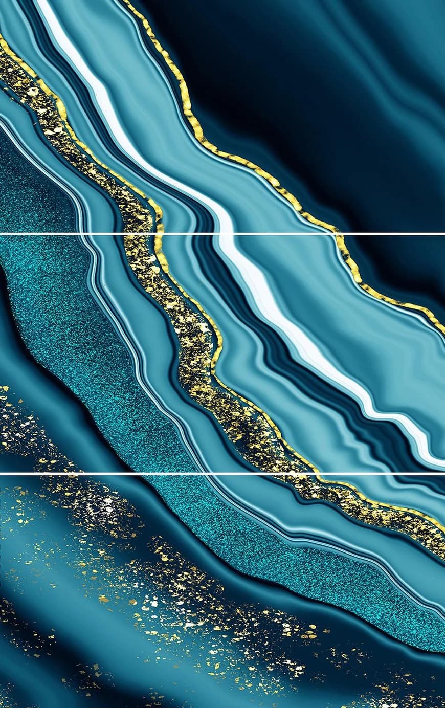 Revestimiento símil mármol azul y negro