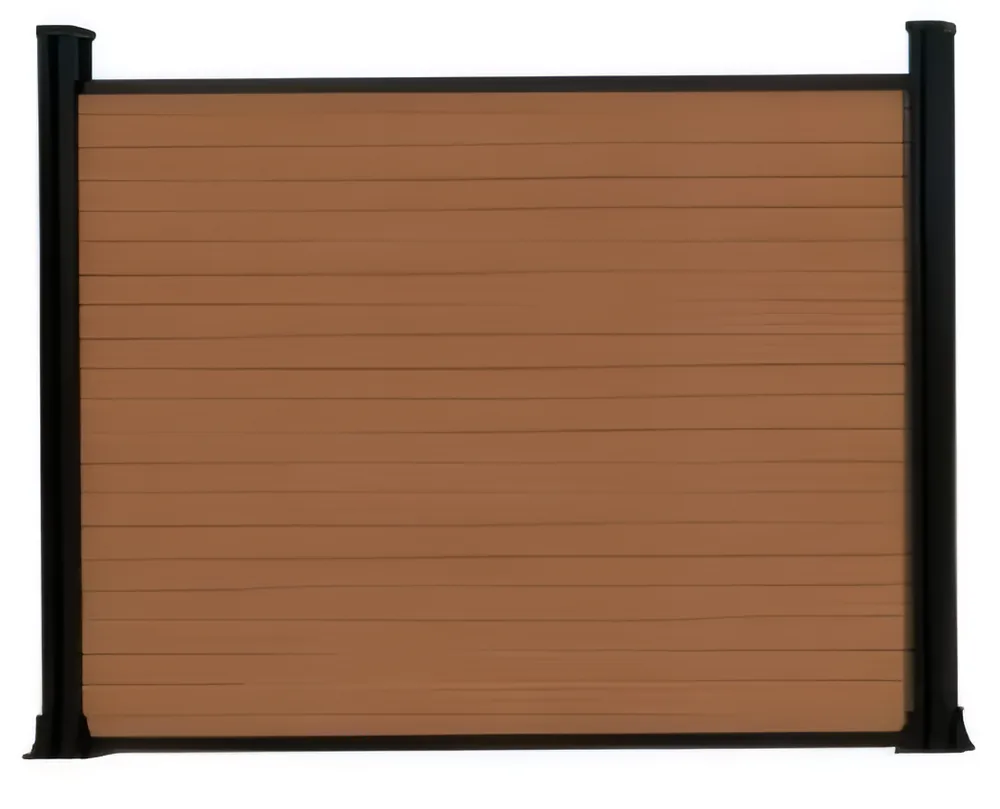 Cerco WPC ciego con poste de aluminio