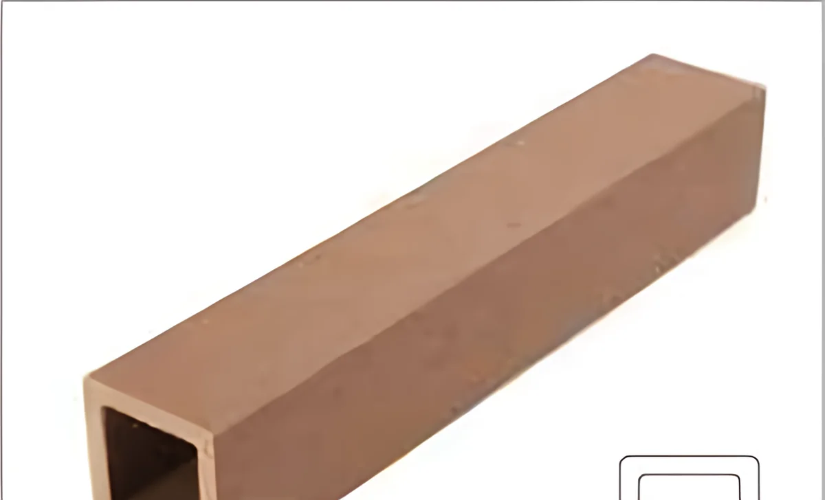 Perfil hueco de baranda y pérgola marrón 50 × 50