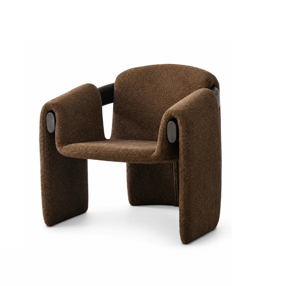 Sillón Salina · Sillón giratorio de brazos calados 84 × 81 cm