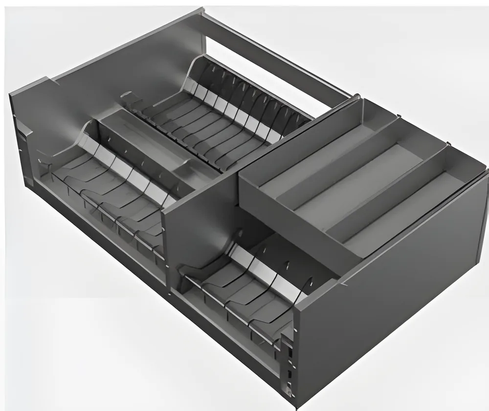 Canasto extraíble de aluminio para platos, mueble de 60 y 70 cm