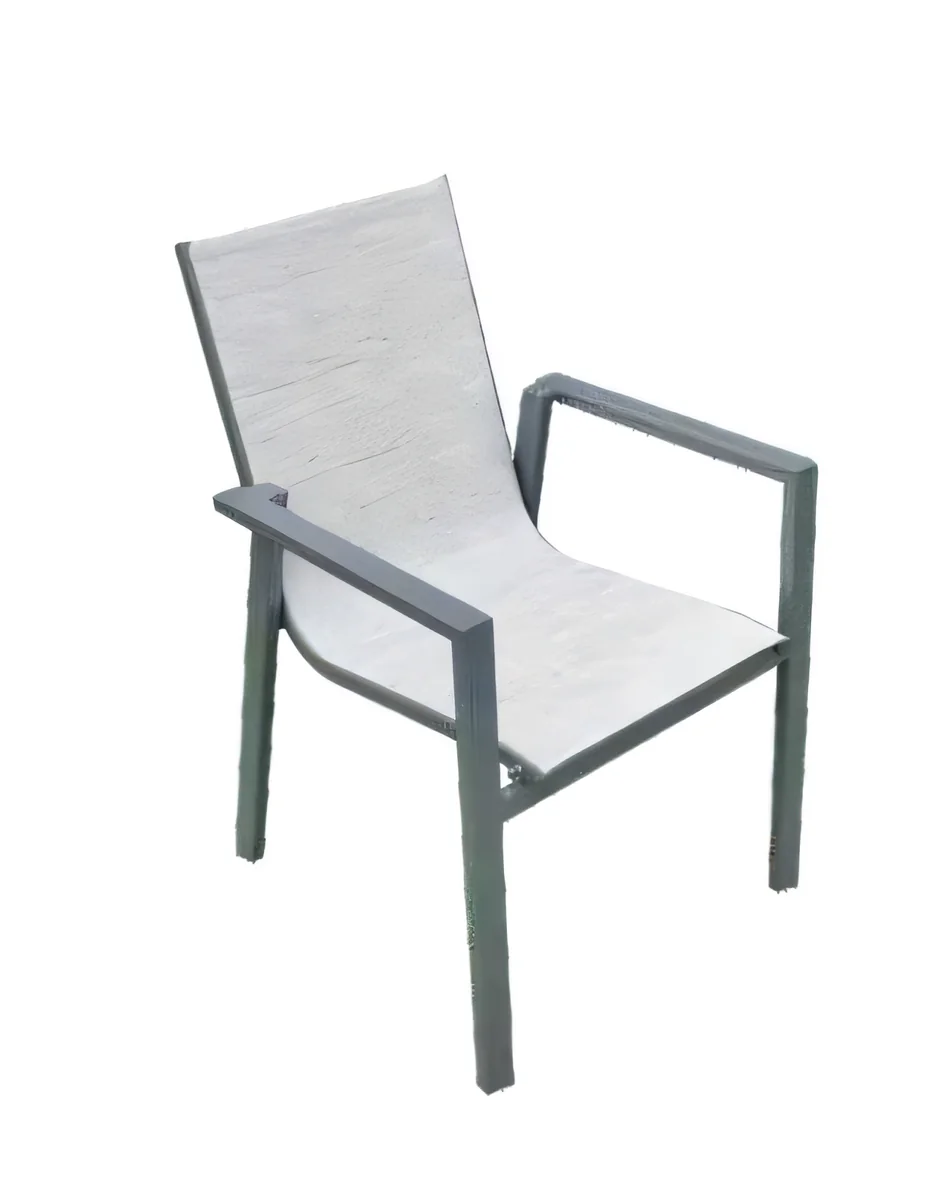 Silla de exterior de acero con textileno · modelo 02