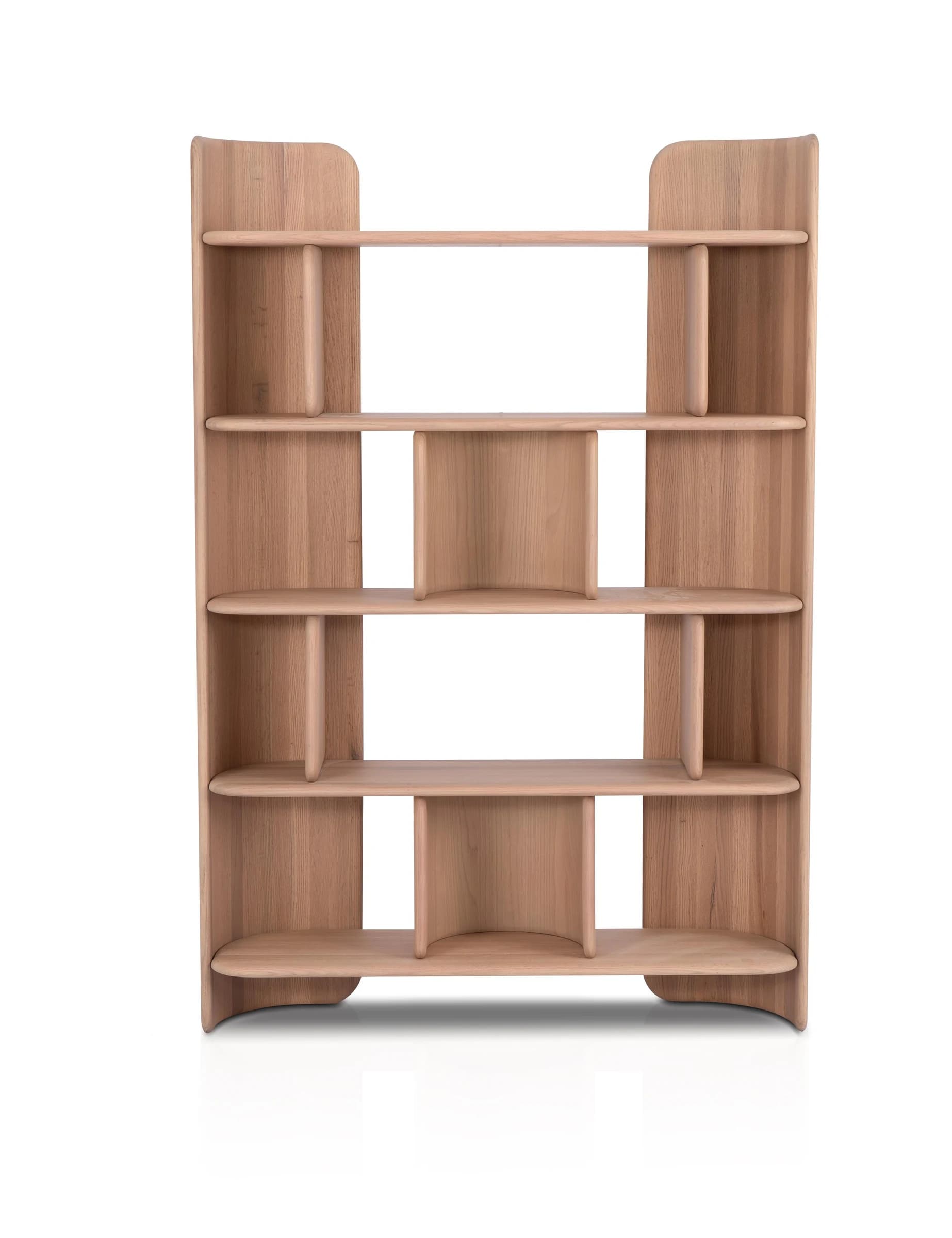 Biblioteca abierta de laterales curvos 124 × 34 cm