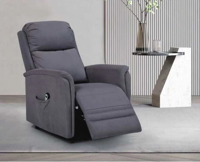 Sillón Daroca · Sillón elevador reclinable, gris oscuro