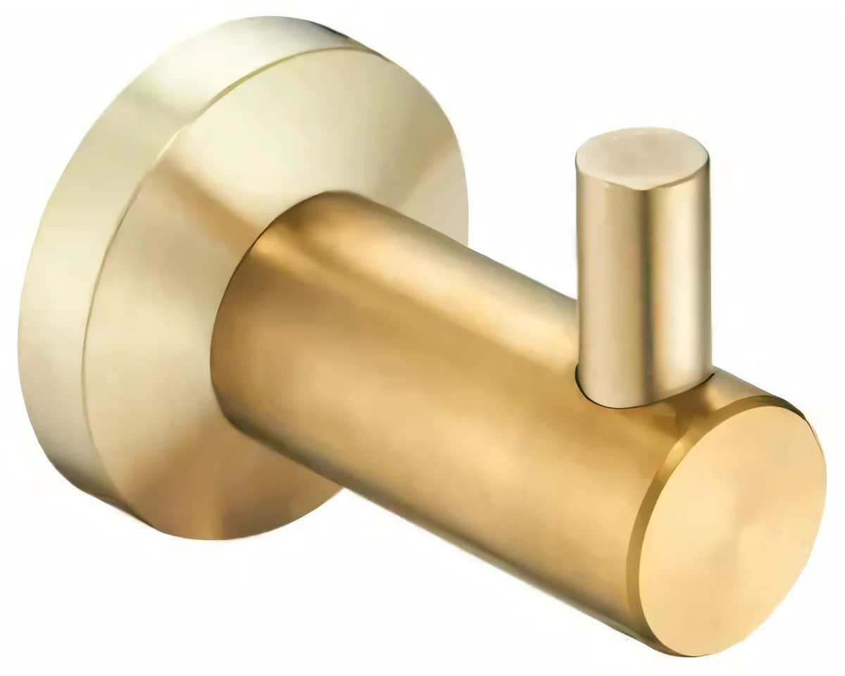 Percha tubular en dorado cepillado o cepillado