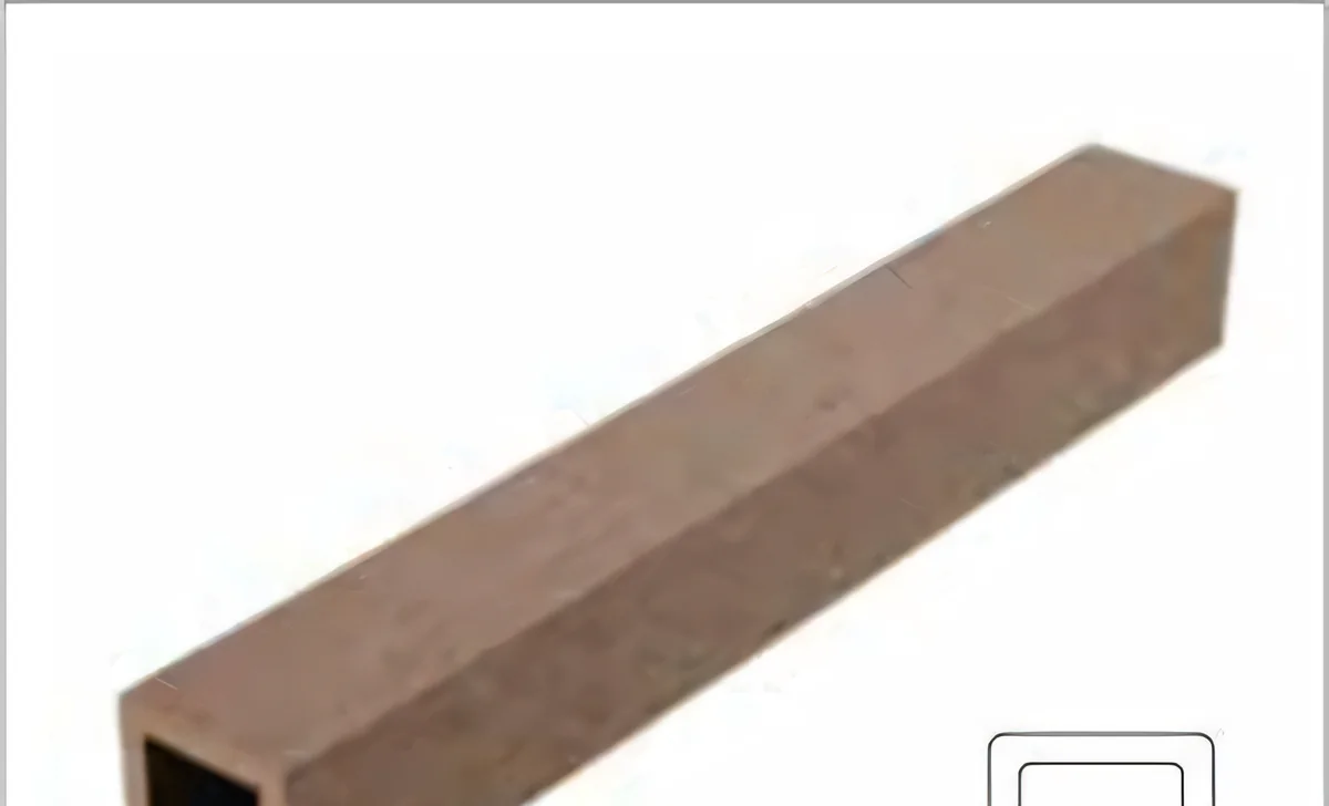 Perfil hueco de baranda y pérgola marrón 40 × 40