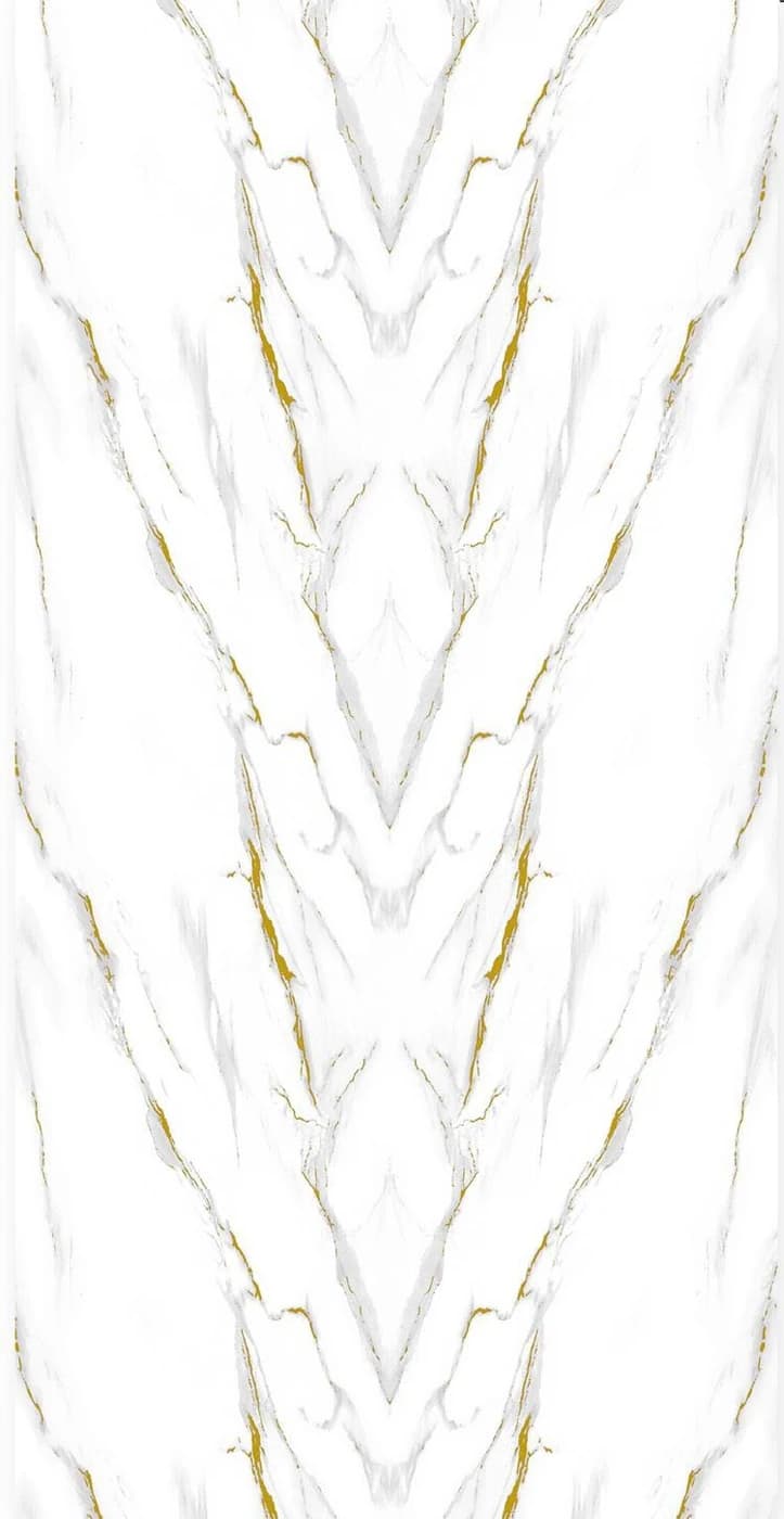 Placa UV de PVC hoja dorada blanco 1