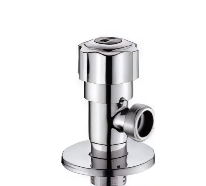 Llave de paso de escuadra de cuerpo redondo y maneta de rueda