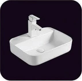 Lavatorio sobre mesada rectangular 50 × 40 × 13,5 · diseño 1