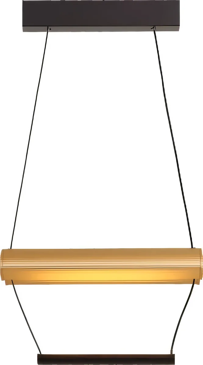 Colgante lineal de aluminio acanalado con barra colgada 55 a 160 cm