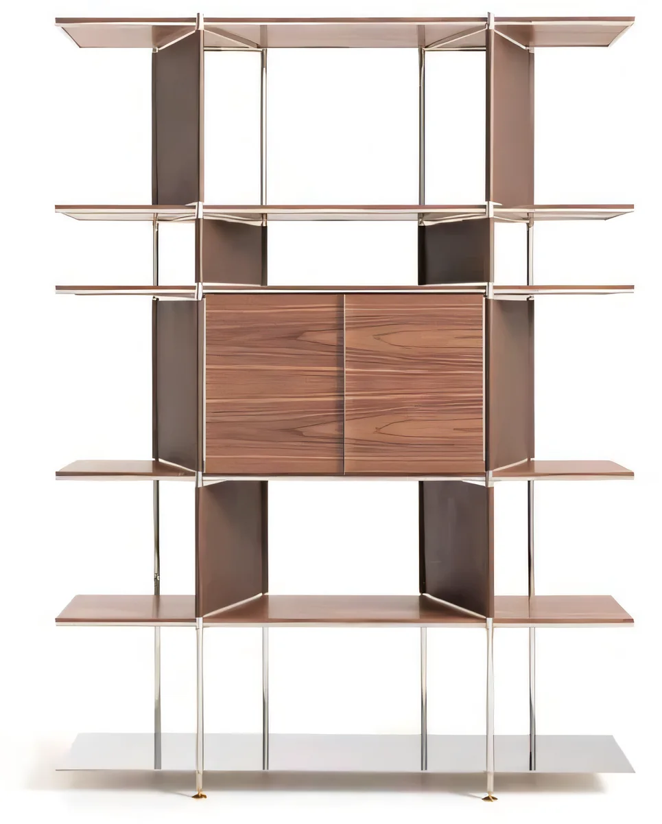 Biblioteca de estantes con módulo de puertas · modelo 01