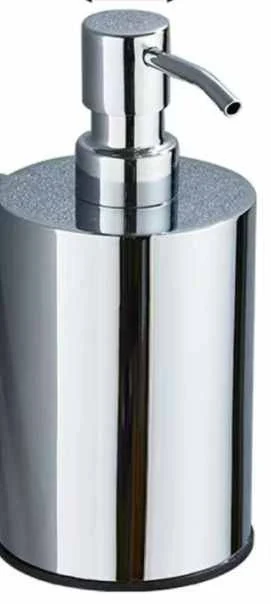 Dispenser de jabón cilíndrico en cromo o negro mate