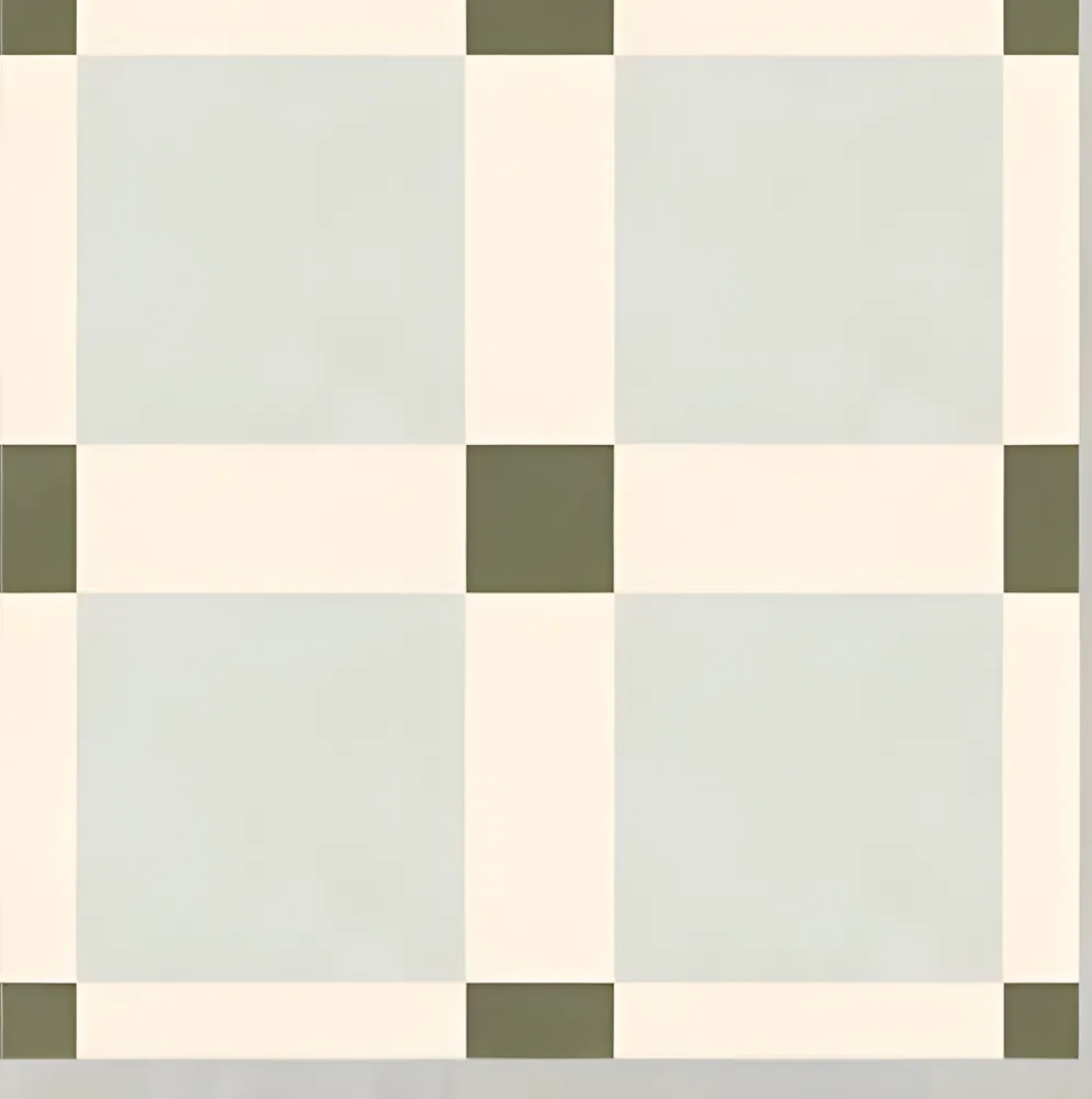 Porcelanato decorado damero con pastillas 40 × 40