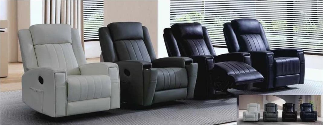 Sillón Barreal · Butaca reclinable de cine con portavasos