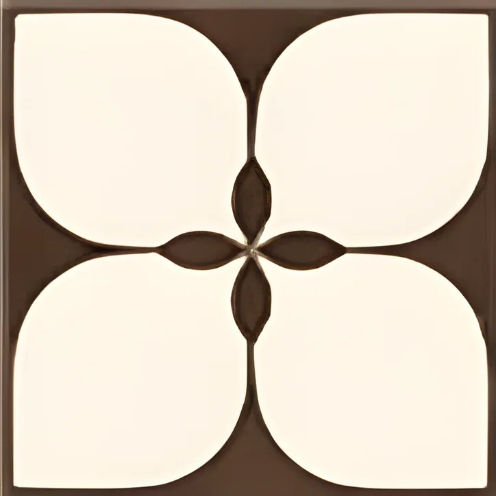 Baldosa flor pequeña de canto recto 20 × 20