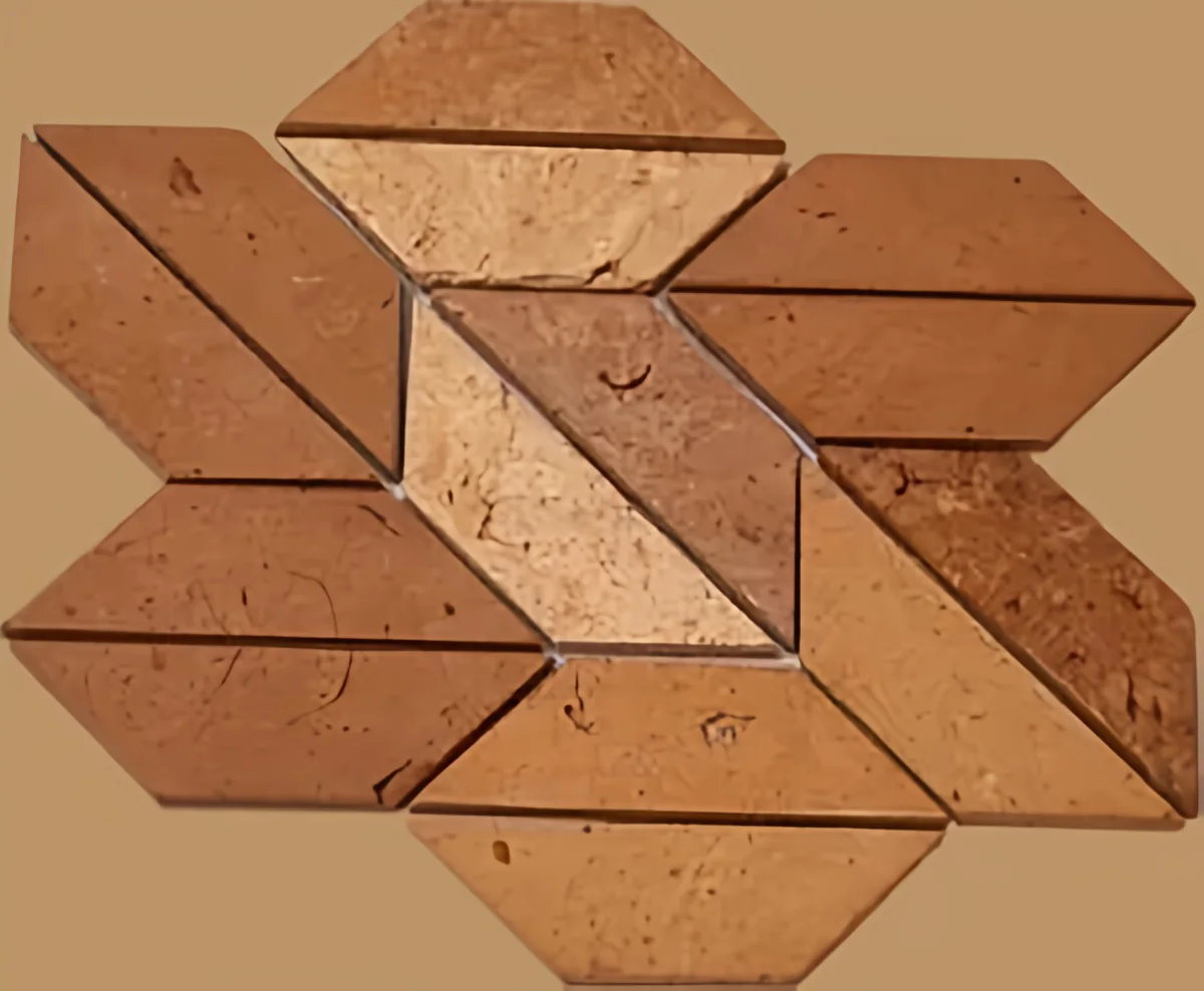 Ladrillo rojo de terracota hoja en mosaico