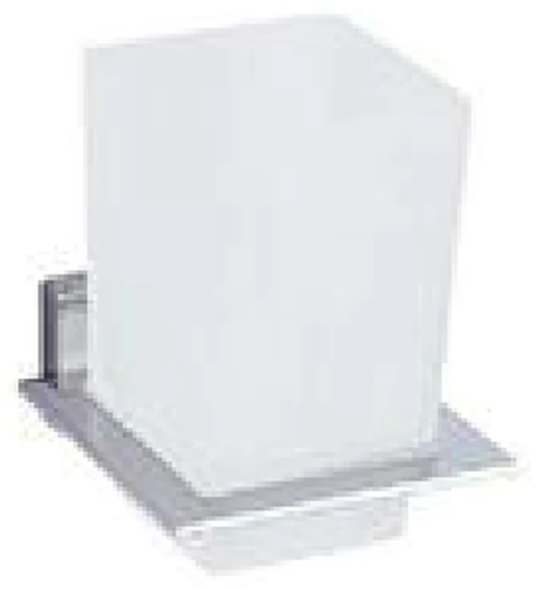 Portavaso cuadrado con soporte de acero inoxidable